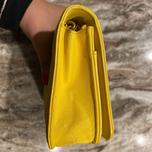 Amazing Condition! CHANEL Boy Wallet On Chain Yellow! 💛💛💛 - Picture 12 of 12